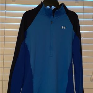 blue workout quarter zip under armor shirt